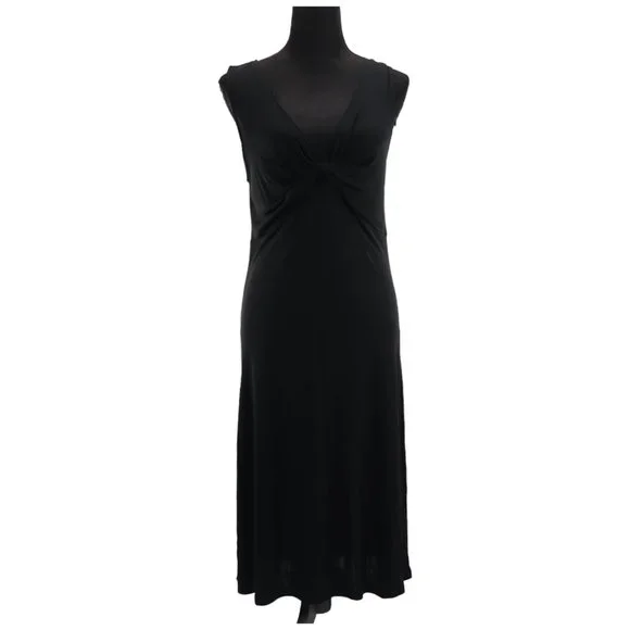 donna karan new york black dress 2000s Donna Karan DKNY Black Draped Dress, XS/Small  Ian Drummond Vintage